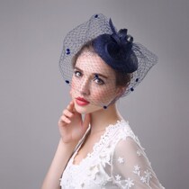 European-style Amazon handmade linen gauze hats mystery veiled western banquet ladies top hat