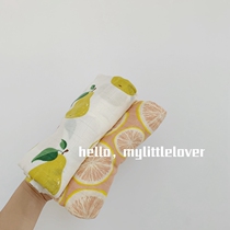 INS Wind 2020 Summer small fresh pear Grapefruit bamboo cotton gauze towel multifunctional baby swaddling towel blanket quilt