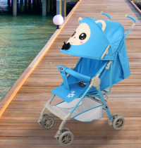 Small era four-wheel shock childrens umbrella car can lie down can sit on baby light portable BB cart baby trolley