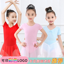 Childrens dance clothes girls practice clothes long sleeves autumn conjoined gauze dress childrens ballet dance dress dance clothes