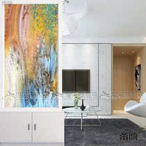 Simple European-style screen partition entrance living room wine cabinet bar frosted translucent art glass color blister ripple