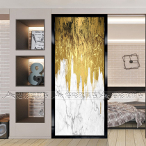 European style home decoration craft art glass entrance partition background wall clip silk living room spell mirror frame embossed screen