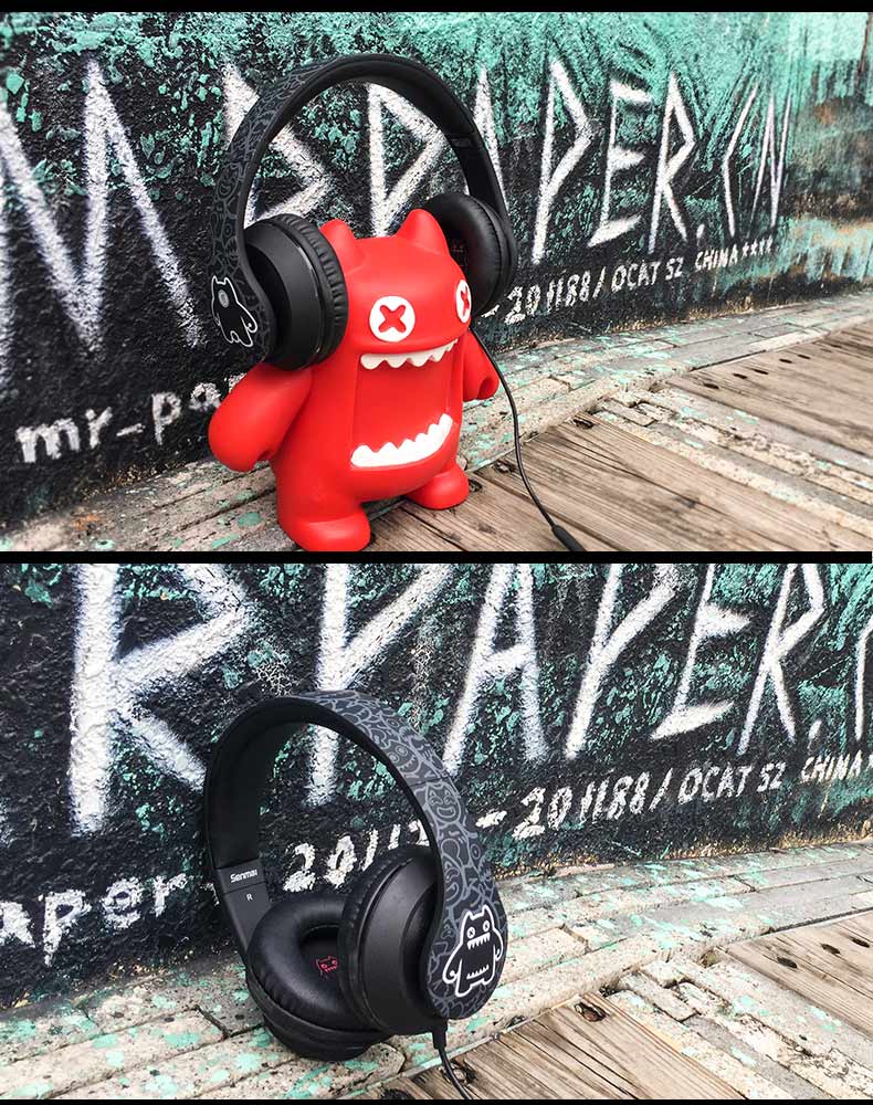 魔鬼猫耳机头戴式手机电脑通用游戏音乐有线耳麦笔记本台式带话筒