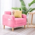 Sofa vải đơn giản căn hộ nhỏ đôi cho thuê sofa hai người hiện đại tối giản phòng ngủ Bắc Âu sofa nhỏ - Ghế sô pha