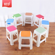 Hole plastic stools thicken the room economy high bench simple glue to eat table and chairs