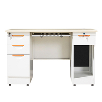 Assemble steel computer desk boss desk student 1 2*0 6 writing desk with drawer with lock staff table
