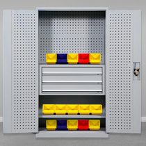 Gray and White hardware tool cabinet finishing cabinet workshop tool with drawer with hanging board factory thickened storage box tin cabinet