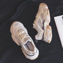 Hong Kong Tide Brands Sneakers 2022 Spring New 100 Hitch Red Thick Bottom Little White Shoes Women Ins Tide Daddy Shoes