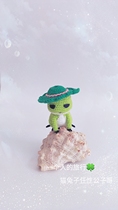Crochet pendant wool doll Travel Frog handmade diy electronic illustration
