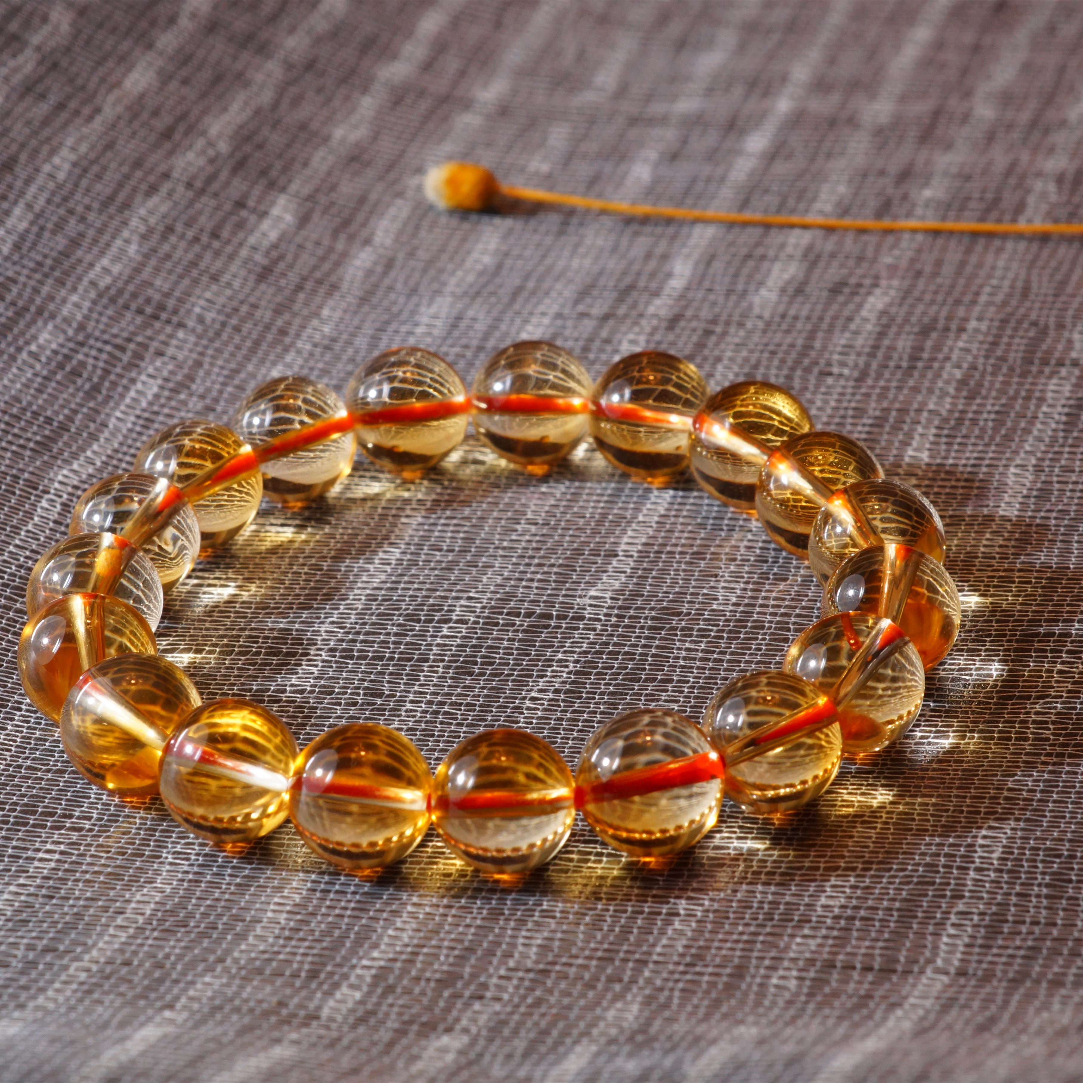 风车家正品 巴西天然黄水晶手链 横财招财事业 男女款饰品黄水晶