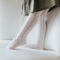 120-year-old brand Spanish condor dot-shaped semi-hollow tights girls baby stockings thin princess breathable