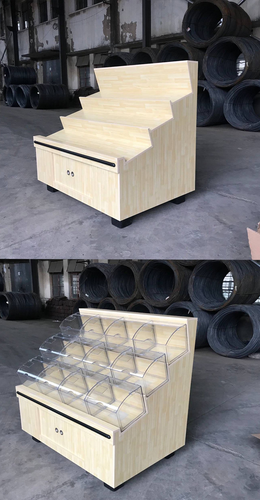 超市木质散装柜小食品干果展示架柜子零食饼干糖果散称货架可定制