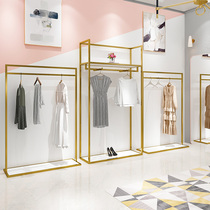Iron Feiyang Golden Womens Clothing Shelves Landing Style Minimalist Display Combined Stainless Steel Clothing Store Exclusive Furnishing Shelving