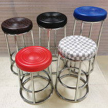 Bar chair bench front bench round bench can be stacked with ktv counter commercial double ring high bench uplifting chair