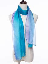 Dancing posture body training silk scarf female gradient long dance dress accessories catwalk neck scarf adult