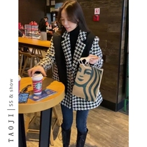 European Station Chiriotou Tian Tian Coat Womens Long Style Autumn and Winter 2021 New Western Collar Long Sleeve Loose Blouse