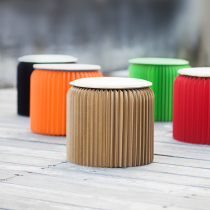 Small stool folding portable eighteen paper stool Household space-saving ultra-light shrinkable paper stool telescopic organ stool