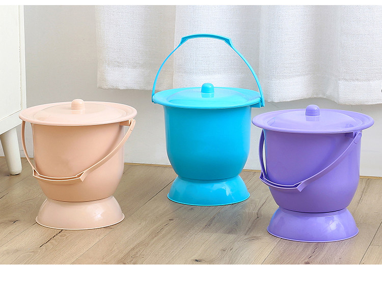 痰盂罐尿便盆成人夜壶加厚带盖手提式尿桶家用起夜女孕妇卧室高脚