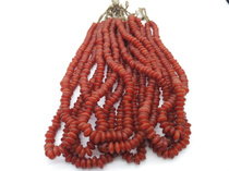 Gaogu Western Zhou agate disc beads with beads Buddha beads old red agate beads 108 pieces