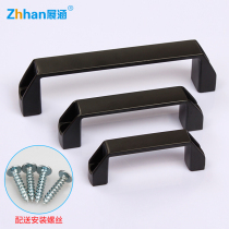 Thick Aluminum Alloy Black Bright Mounted Handle Cabinet Door Handle Bright Mounted Industrial Equipment Handle Toolbox Handle