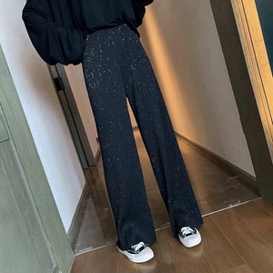 钻石闪闪任意剪阔腿裤女长裤星星百搭垂坠显瘦百褶裤阔腿裤女