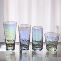 (Dream Fields good products) Hammer Tattooed Colorful Stained Glass Cups Soft-mounted Home Banquets Wine Glasses Juice Drinks Cups