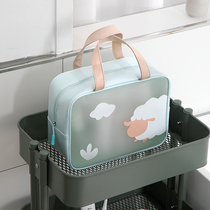 Good-looking makeup bag Korean-style large capacity can put milk lipstick storage bag sense of Japanese super fire portable