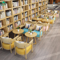 Simple dessert shop milk tea shop table and chair cafe library car 4S shop reception reception negotiation table and chair combination