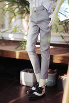 BJD baby clothes 1 3 uncle Gray seven points leg repair pants summer casual pants ~