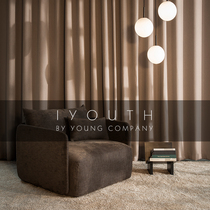 IYOUTH Acting Danish Nordic minimalist brand MENU rice brown wool combined single multiplayer sofa