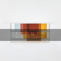 IYOUTH Italy GLAS ITALIA Nordic minimalist stained glass decorative storage display side cabinet bookcase