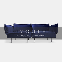 IYOUTH regular agent Danish brand Nordic minimalist design living room velvet combination double sofa