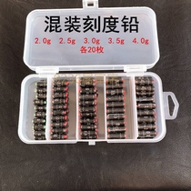 Set Keth lead scale boxed lead drop fast lead roll lead bean plastic core lead pendant fishing lead pendant fishing lead drop mixed