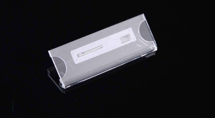 亚克力透明胸牌可换 吸铁石工号牌别针插纸工牌磁铁胸卡定制