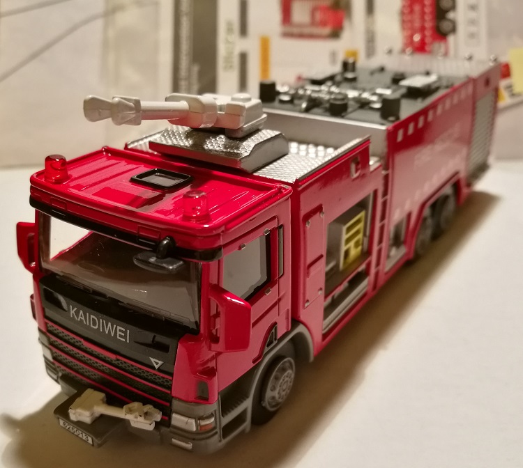 香港dx3消防fire截击车模型1:50合金fiv比例tiny微影连贴纸水枪车