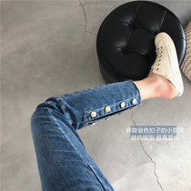 These pants are absolutely~small confidence recommended nine-point straight jeans female stretch thin cigarette tube pants female