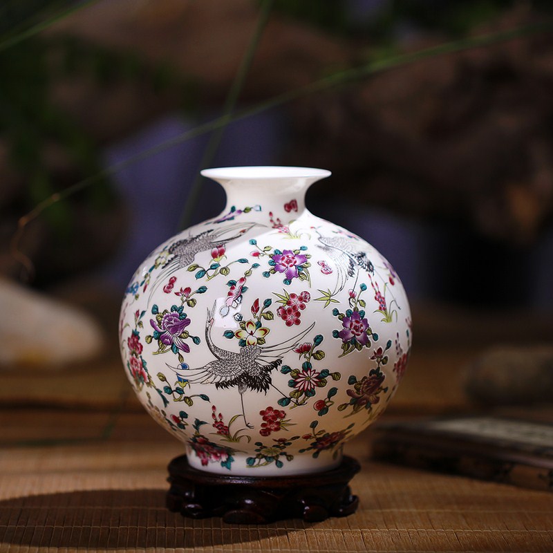 Jingdezhen ceramics vase decoration luminous porcelain crafts home outfit set modern fashion design