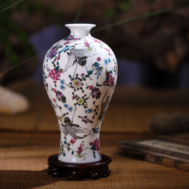 Jingdezhen ceramics vase decoration luminous porcelain crafts home outfit set modern fashion design