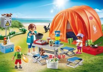 Germany Playmobil Mobi world plug-in building block tent camping 5435 family camping 70089