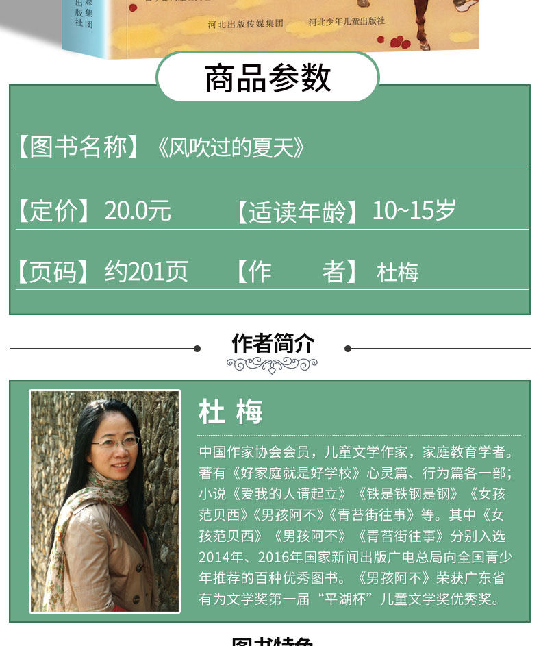 风吹过的夏天杜梅总有一天会长大系列河北少年儿童出版社小学生课外