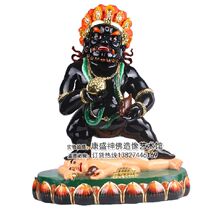16 inch extreme color five-way God of wealth Nipel Buddha statue Black God of Wealth Religious Tantric resin Seiko painted statue