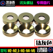 Imported 6061 aluminum alloy CNC process sink head gasket groove gasket M2M2 5M3M4M5 titanium gray