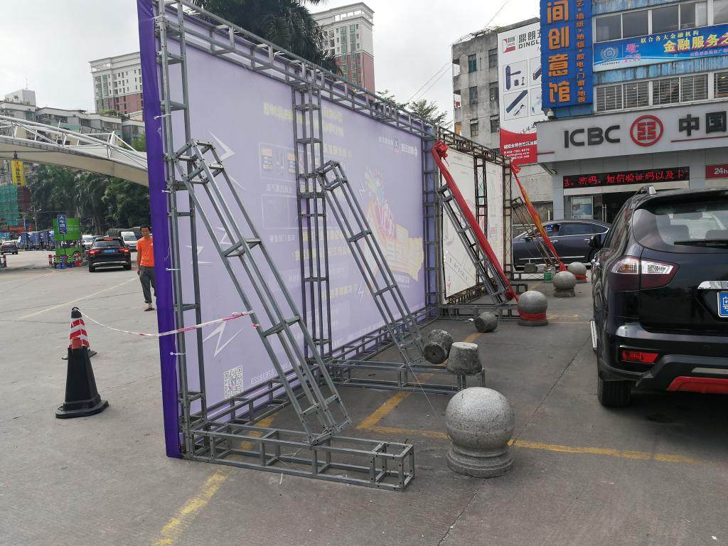 热镀锌方管桁架行架衍架广告活动背景架演出活动舞台桁架广告桁架_双