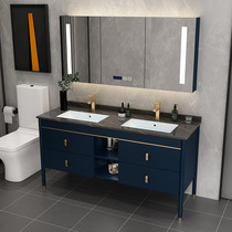 Rock plate light luxury bathroom cabinet combination simple modern sink smart mirror cabinet washbasin toilet wash basin