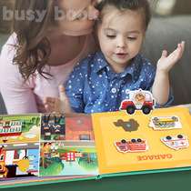 Cross-border Children Early Education Enlightenment Quietly Paste Book Cognition Handmade Material Kits Puzzle Class Toy Baby Sticker Book