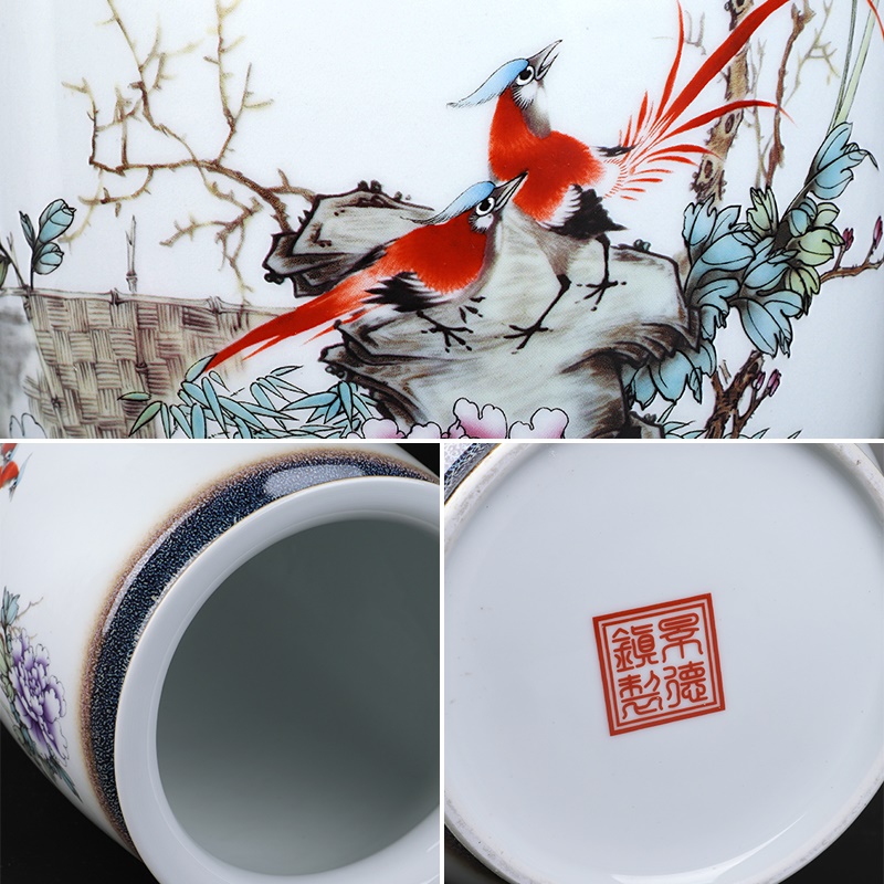 Jingdezhen ceramics, vases, flower arranging famille rose porcelain furnishing articles sitting room TV ark, of Chinese style household decorative arts and crafts