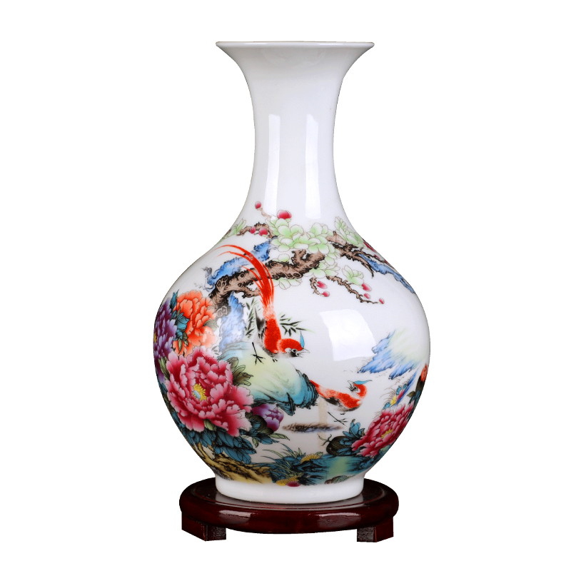 Jingdezhen ceramics floret bottle home furnishing articles dried flower arranging flowers, Chinese style living room TV cabinet handicraft