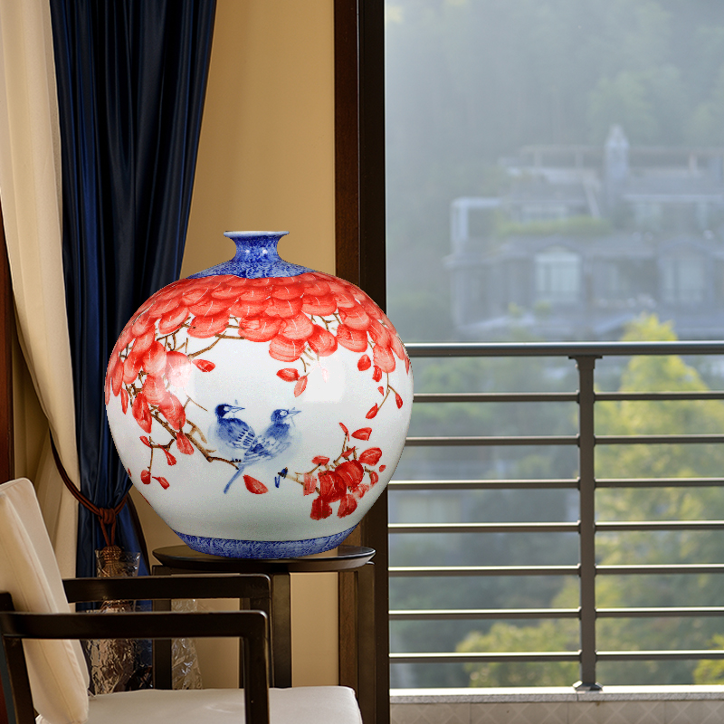 Jingdezhen ceramics new Chinese hand - made of blue and white porcelain vase furnishing articles home sitting room ark adornment handicraft