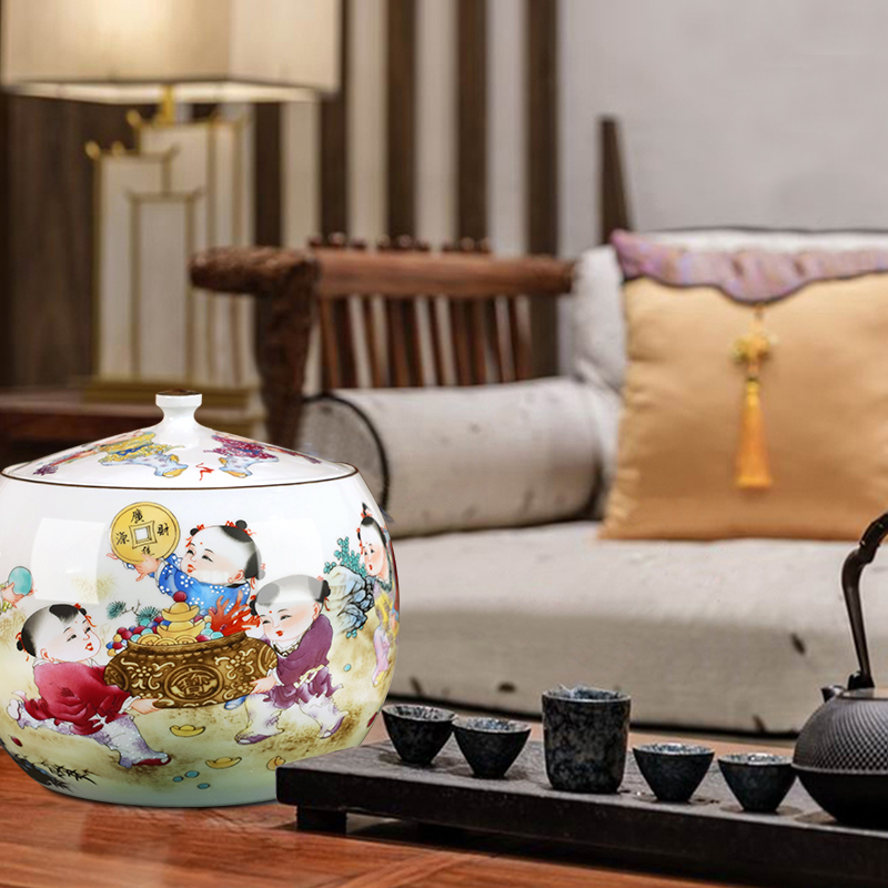 Jingdezhen ceramics rich place to live in the sitting room porch place up chunks decorations study calligraphy and painting storage