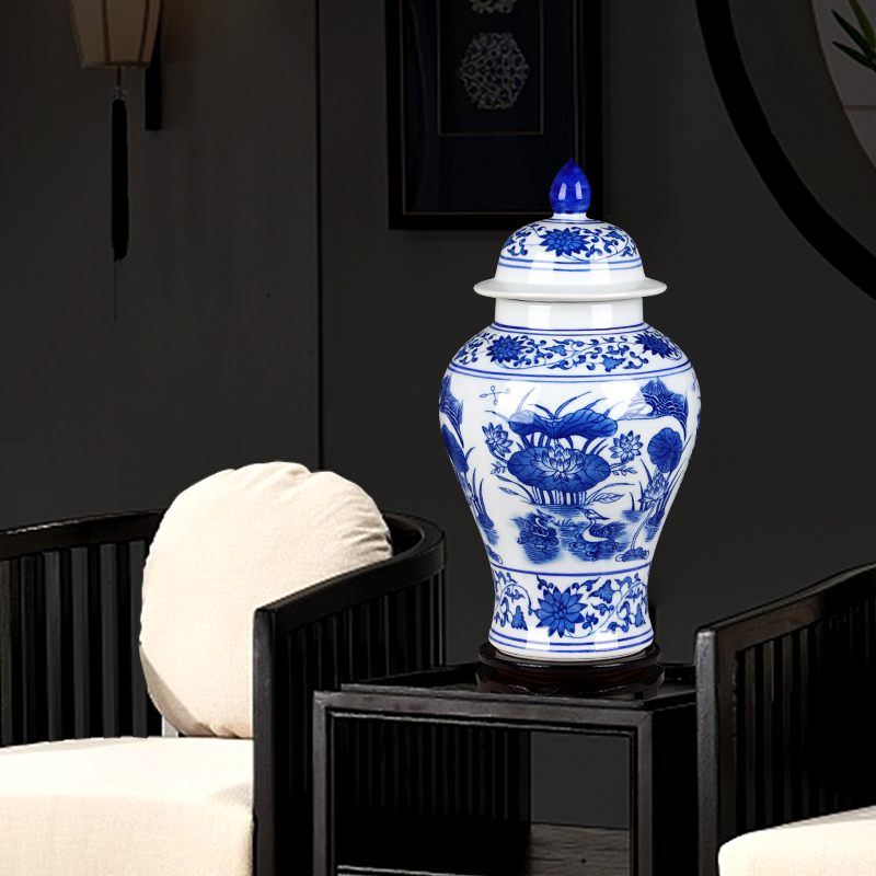 Jingdezhen ceramics archaize general storage tank jar airtight canister caddy fixings household act the role ofing is tasted furnishing articles in the living room